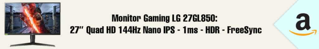 Banner Amazon Monitor LG 27GL850