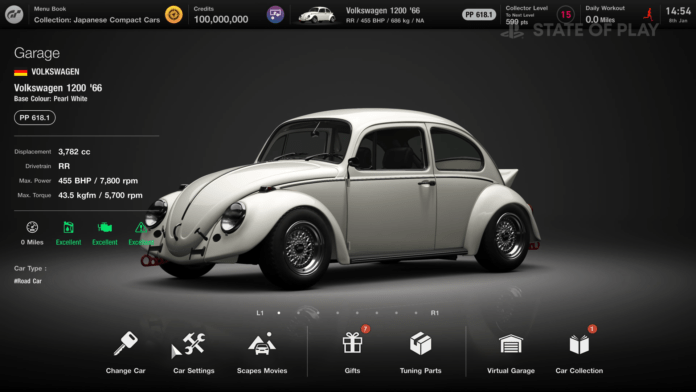 Gran Turismo 7 tuning editor livree Volkswagen 1200 '66 Porsche 911 Engine Swap