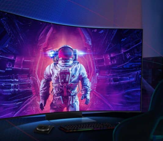 Samsung Odyssey Ark è il nuovo super monitor gaming panoramico da 55″ del brand coreano Samsung Odyssey Ark Monitor