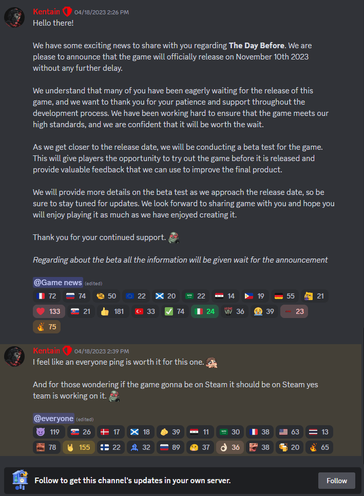 discord the day before