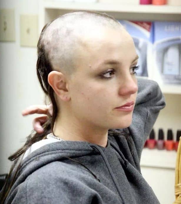 britney spears head shaved