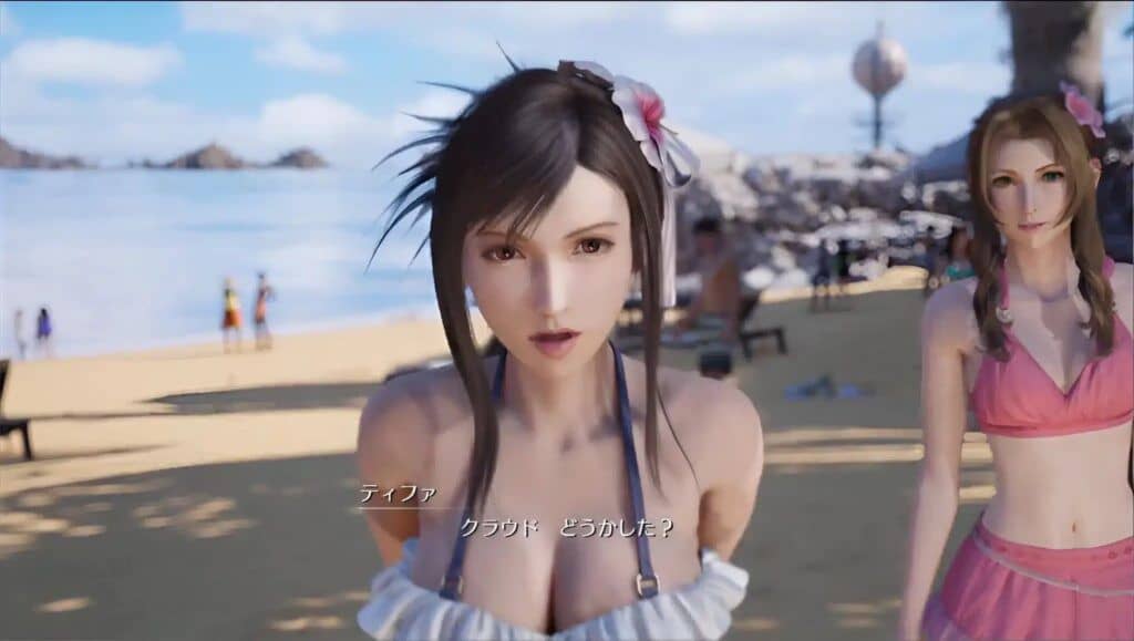 tifa beach swimsuit aerith final fantasy 7 rebirth square enix