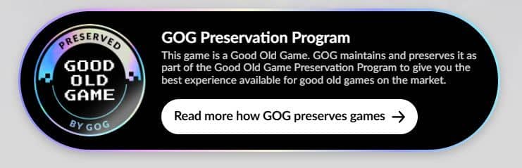 Good Old Games GOG Preservation Program 2