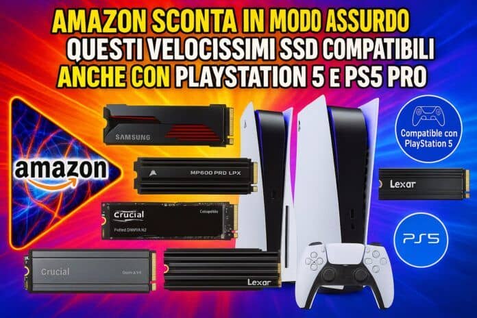 SSD compatibili con PS5 e PS5 Pro in offerta scontati su Amazon