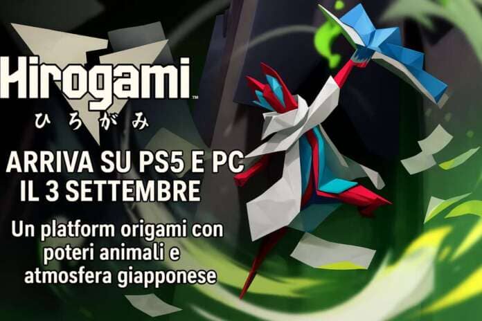 Hirogami, key art con protagonista origami e data di uscita su PS5 e PC