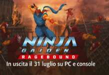 Ninja Gaiden: Ragebound – Il ritorno alle origini con un’avventura 2D mozzafiato Immagine promozionale per Ninja Gaiden: Ragebound con protagonista Kenji in combattimento tra tetti in fiamme