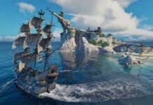 Veliero in navigazione verso un’isola rocciosa in Sea of Remnants, il nuovo RPG marinaresco di NetEase.