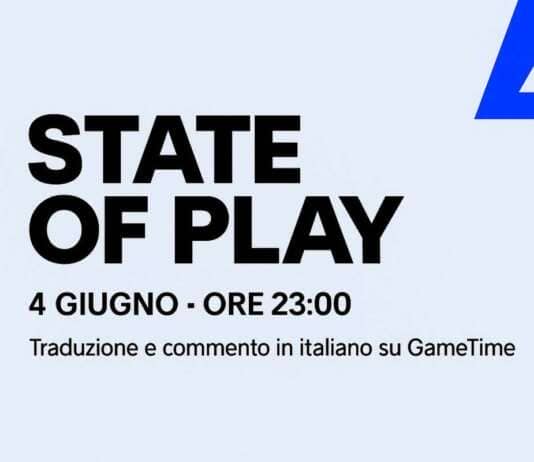 State of Play: il ritorno dell’evento PlayStation il 4 giugno con oltre 40 minuti di novità per PS5 Grafica promozionale dello State of Play del 4 giugno 2025 con logo PlayStation, scritta “State of Play” e indicazione dell’orario e della diretta italiana su GameTime.