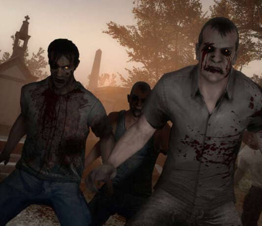 Left 4 Dead 2 RTX: la mod che porta il classico zombie shooter nel futuro! schermata mod Left 4 Dead 2 RTX con effetti di luce e riflessi
