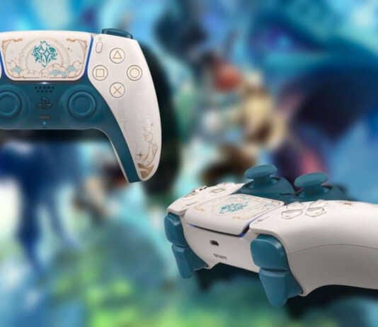 playstation 5 dualsense controller genshin impact crossover limited edition