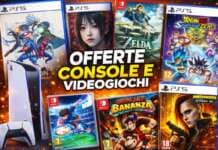 Offerte Amazon su console e videogiochi con PS5 e giochi per PlayStation, Nintendo Switch, Xbox e PC